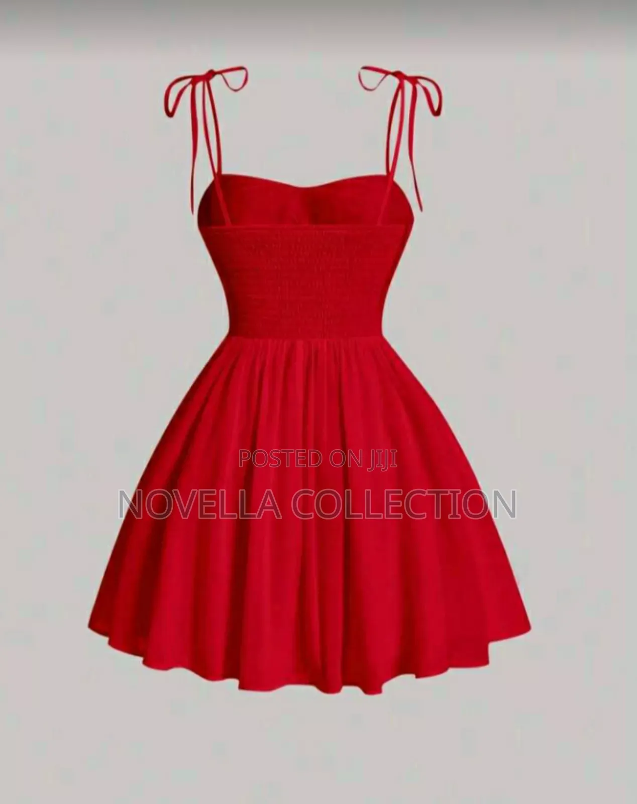 Women's Red Color Dress for Valentines Day Spaghetti Strap Backless