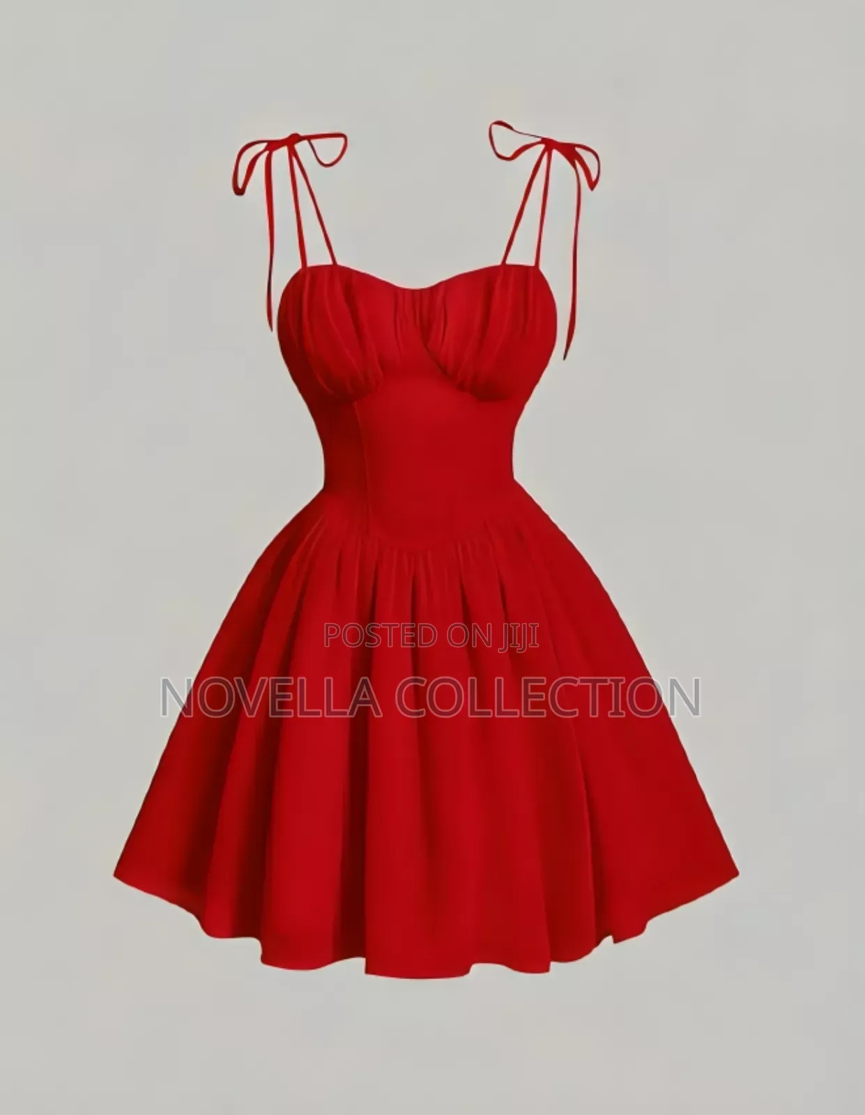 Women's Red Color Dress for Valentines Day Spaghetti Strap Backless