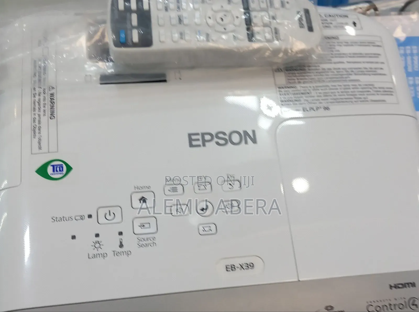 Brand New Epson Projector With Manual Model Name: Eb-X39 Hardware