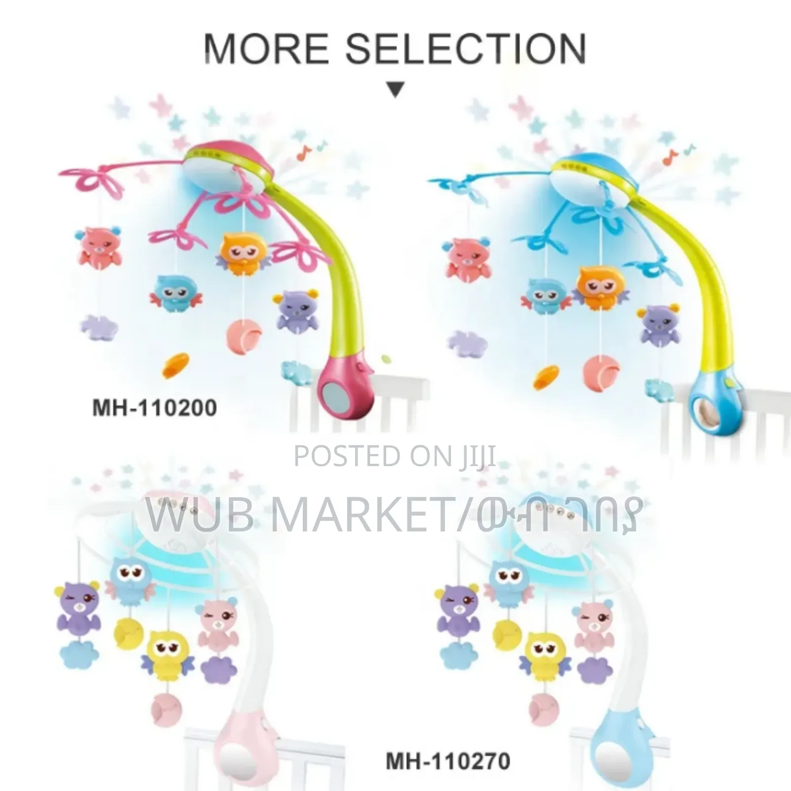 Projection and Night Light Remote Control Bed Bell