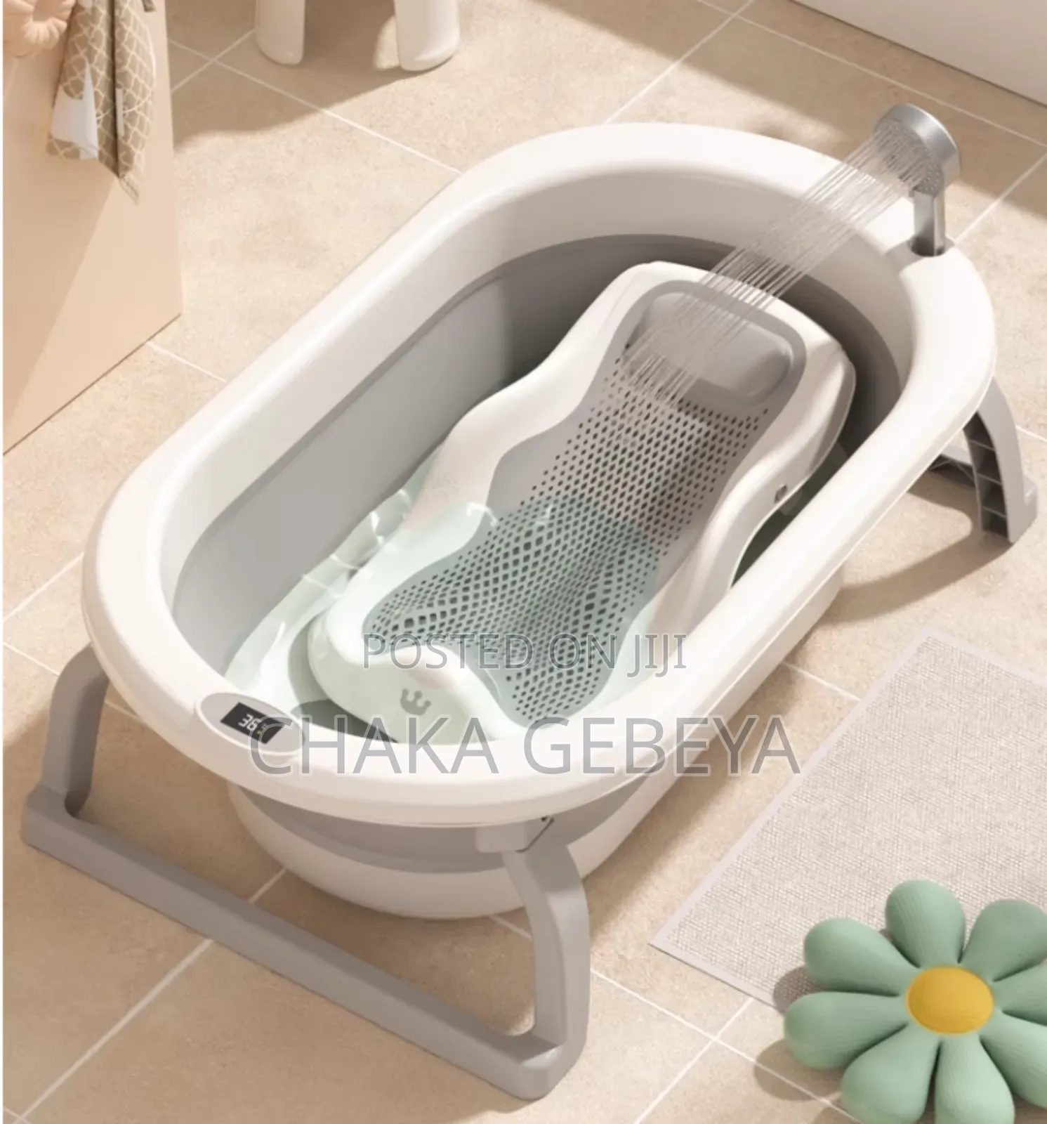 Foldable 4-in-1 Baby Bath Tub With Accessories