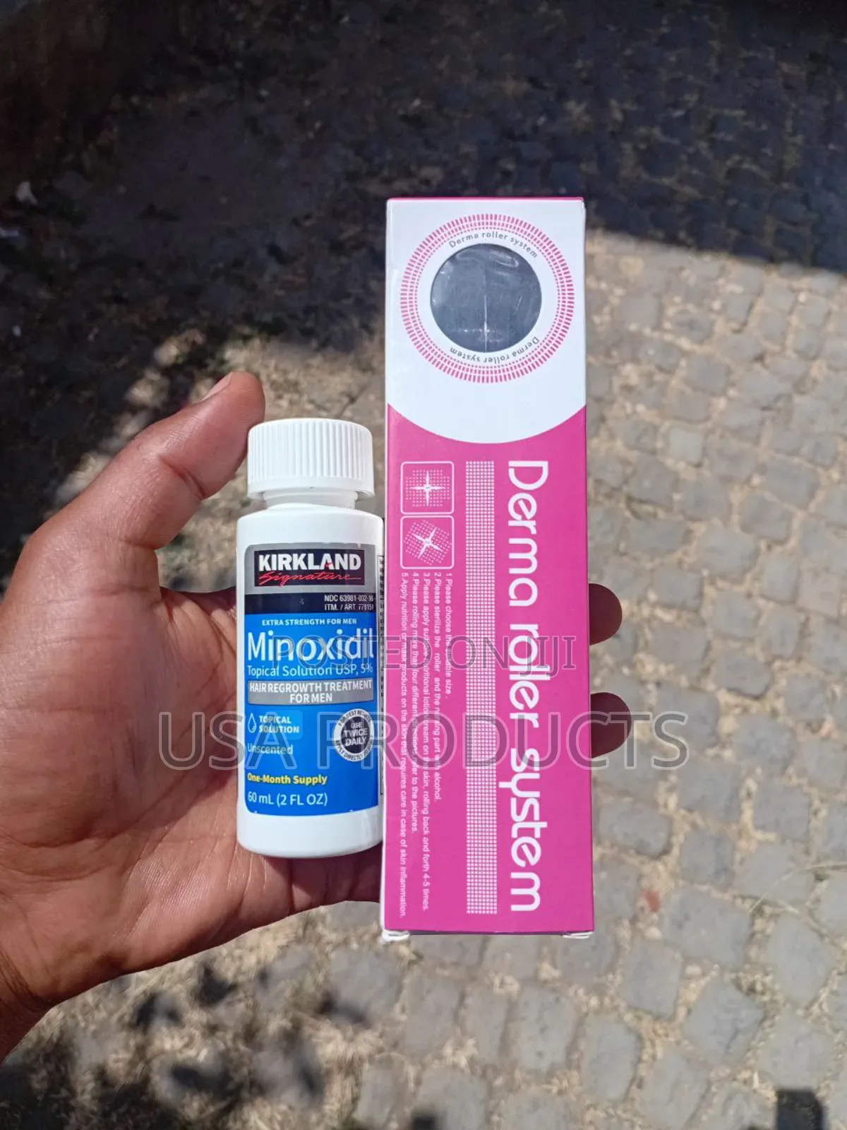 Minoxidil Kirkland Derma Roller and Stamp