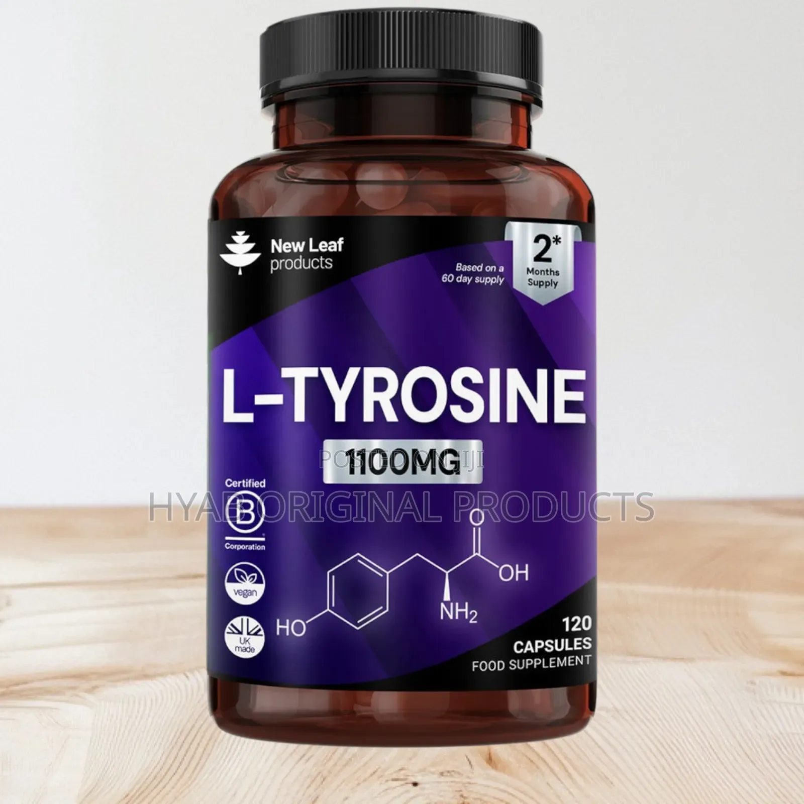 L-Tyrosine, 1100mg ( 120capsules)