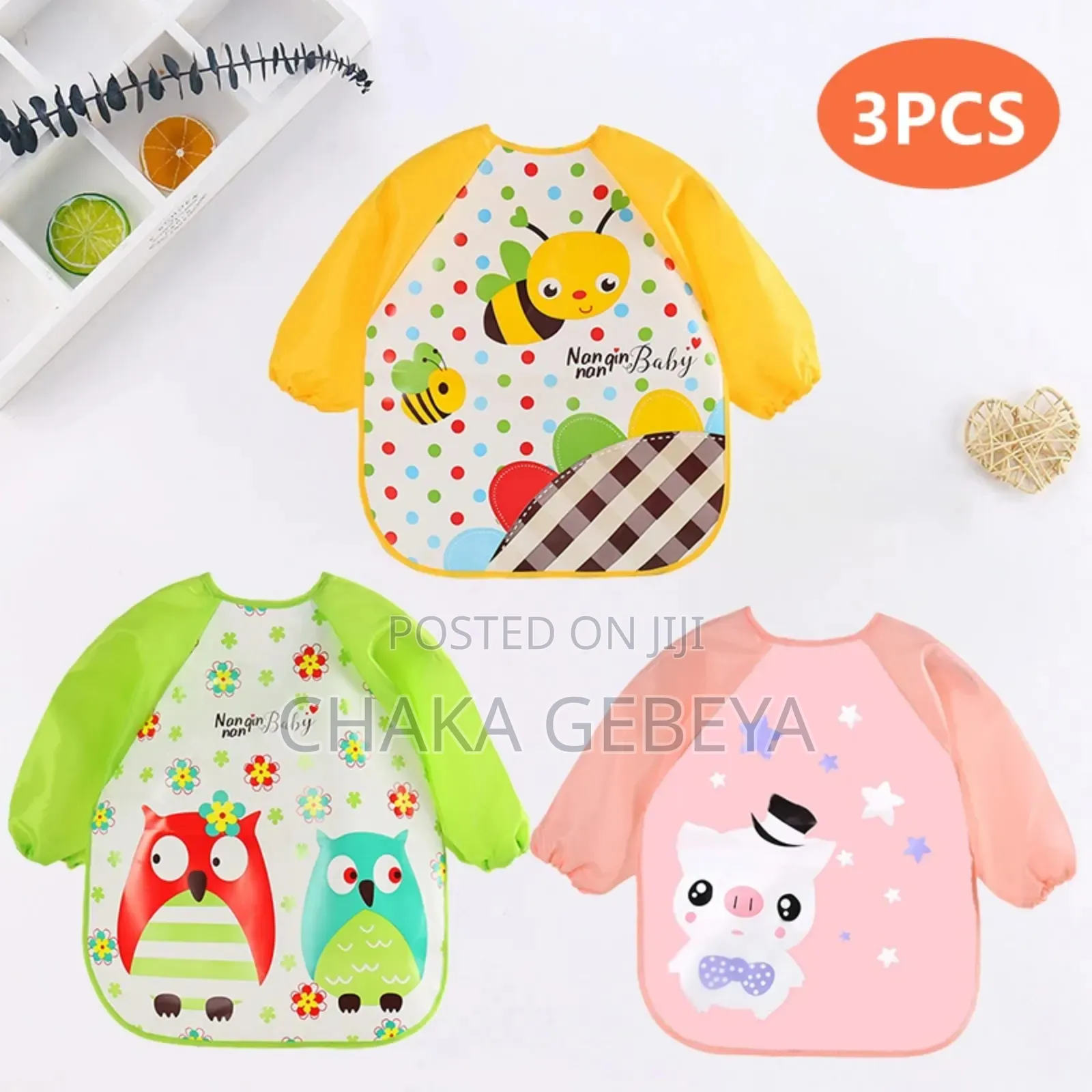 Waterproof Long-Sleeve Baby Bibs