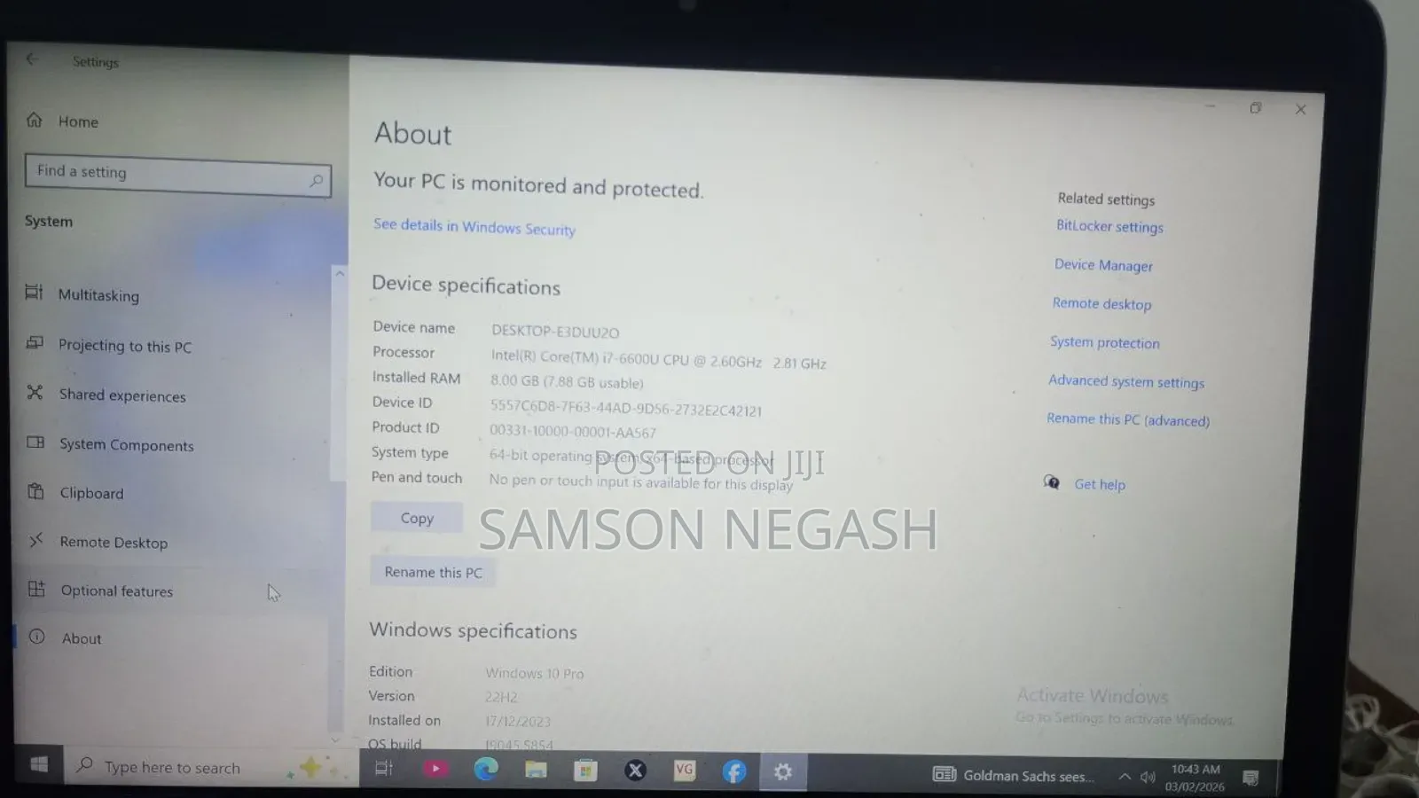 Laptop HP EliteBook 840 8GB Intel Core I7 HDD 1T