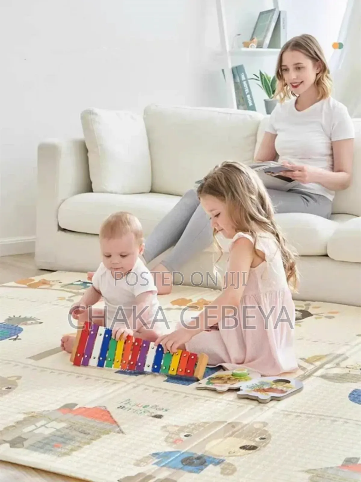 ውሃ የማያስገባ የሕጻን መጫወቻ ማቴ 2x1.8 ሜትር | Large Waterproof Baby Play Mat