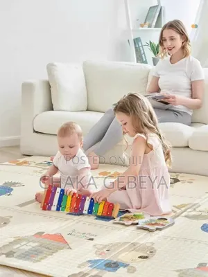 ውሃ የማያስገባ የሕጻን መጫወቻ ማቴ 2x1.8 ሜትር | Large Waterproof Baby Play Mat