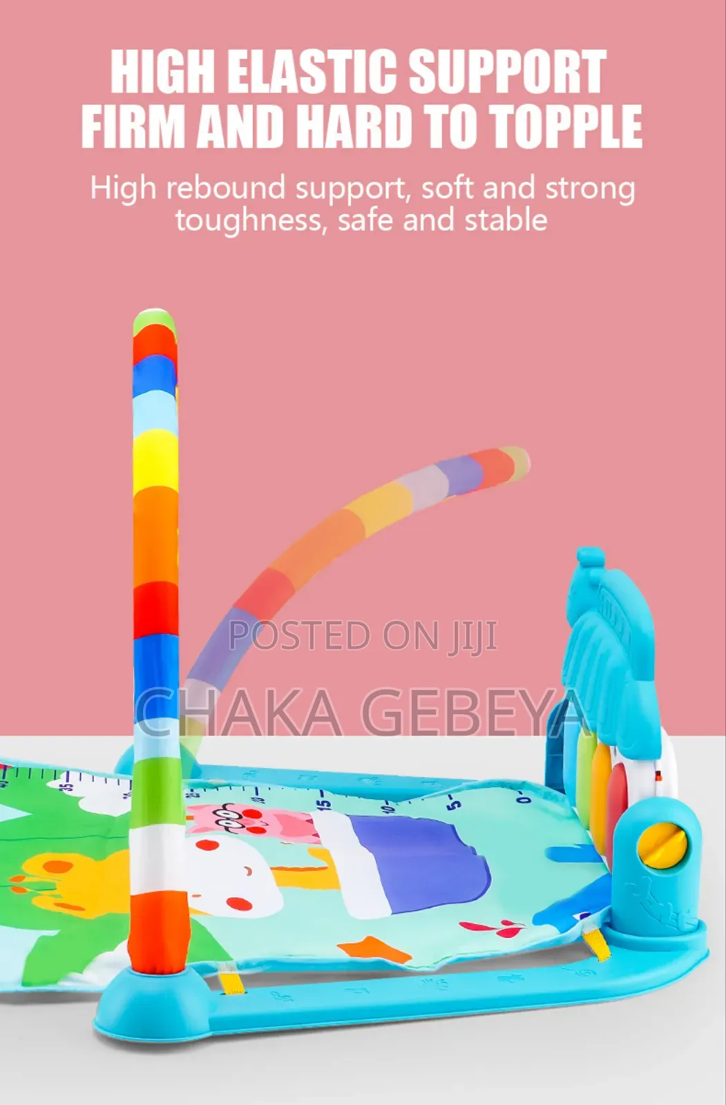 የሕጻን ፒያኖ ፊትነስ መጫወቻ ማቴ | Baby Activity Play Mat With Piano Lights