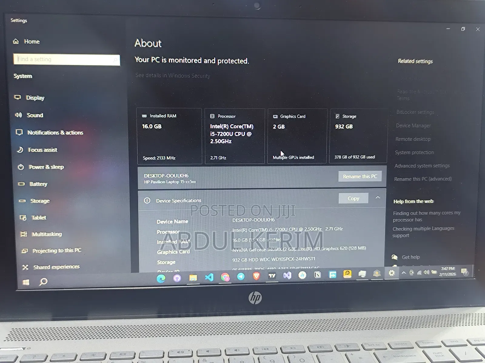 Laptop HP Pavilion 15 16GB Intel Core I5 HDD 1T