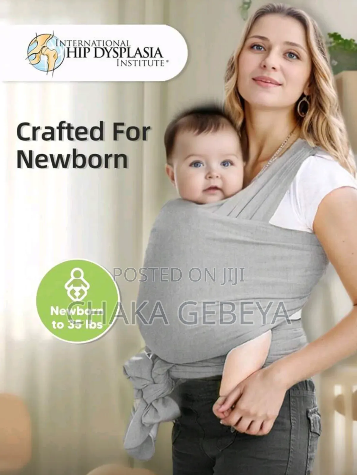 Premium Ring Sling Baby Wrap Carrier - Ergonomic Adjustable