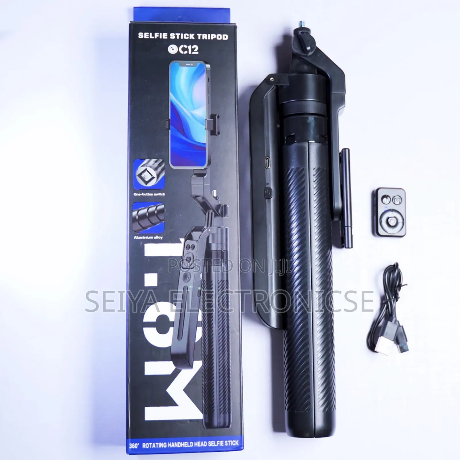 C12 Ai Face Tracking Stable Selfie Stick Tripod Selfi Stick