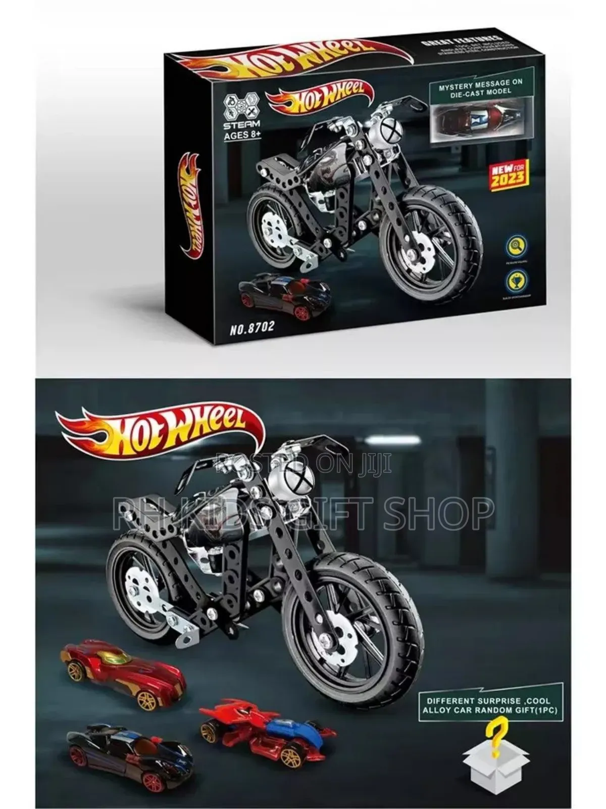 Hot Wheels Metal Motorcycle Construction Set