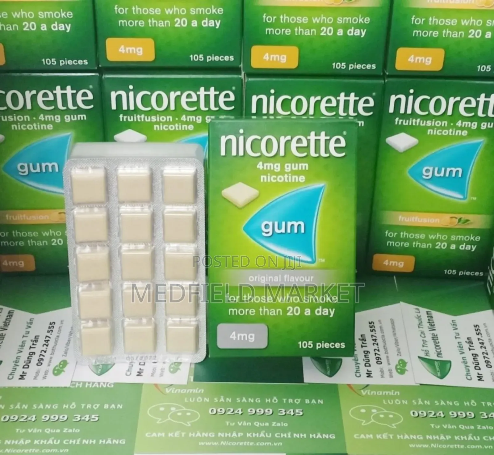 Nicotine ማስቲካ 4mg , 2mg Gum