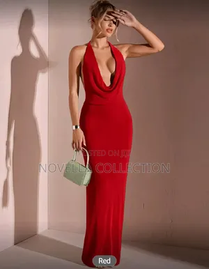 Women's Red Color Dress for Valentines Day Fashionable Elegant Dress