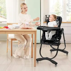 Baby High Chair With Wheels and Safety Harbess