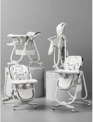 Baby High Chair With Wheels and Safety Harbess