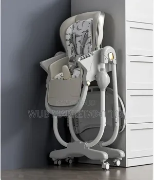 Baby High Chair With Wheels and Safety Harbess