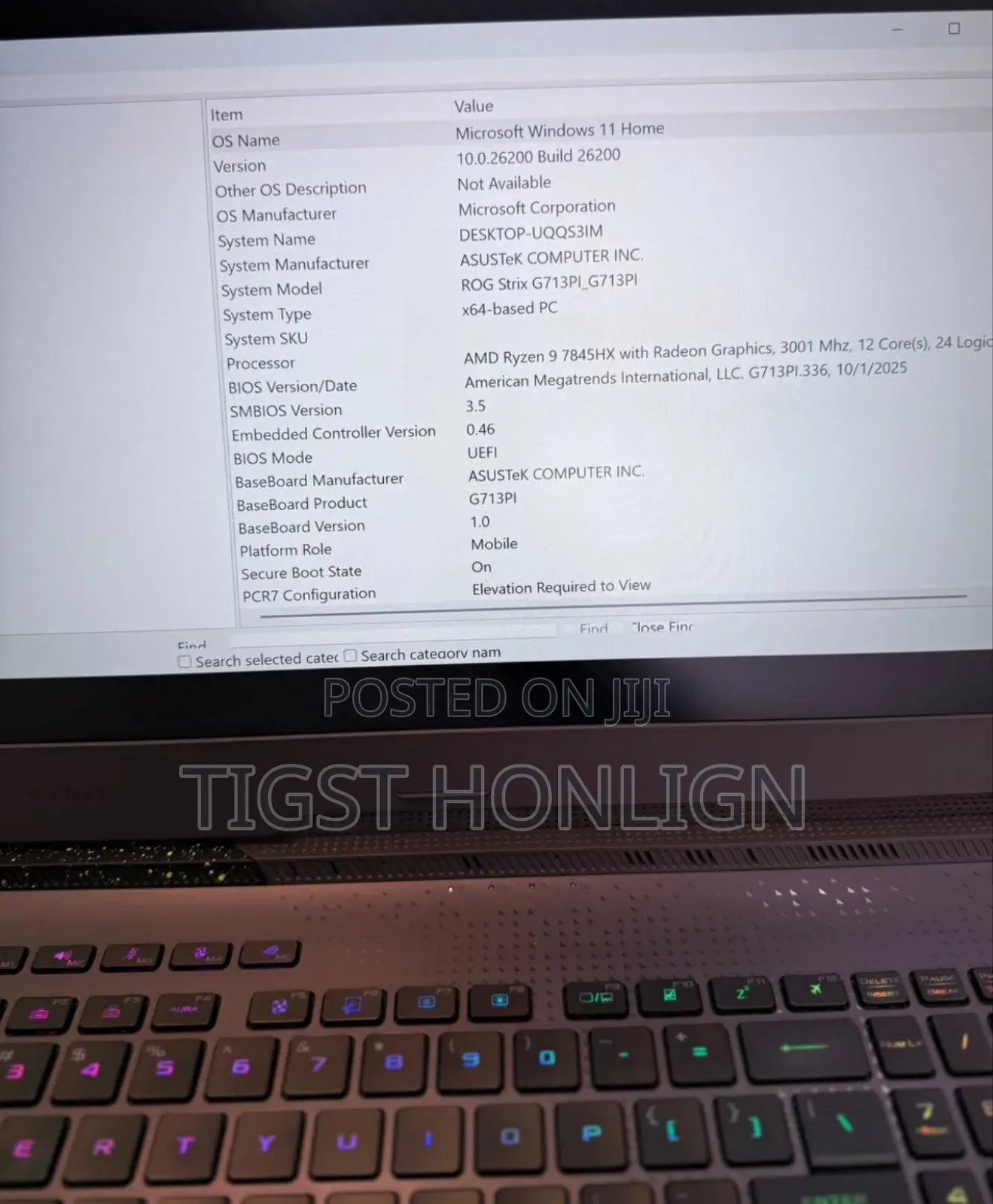 New Laptop Asus ROG Strix G17 16GB AMD Ryzen 9 SSD 1T