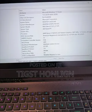 New Laptop Asus ROG Strix G17 16GB AMD Ryzen 9 SSD 1T
