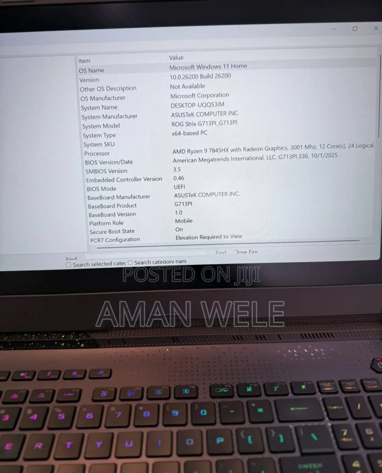 New Laptop Asus ROG Strix G16 G614 16GB AMD Ryzen 9 SSD 1T