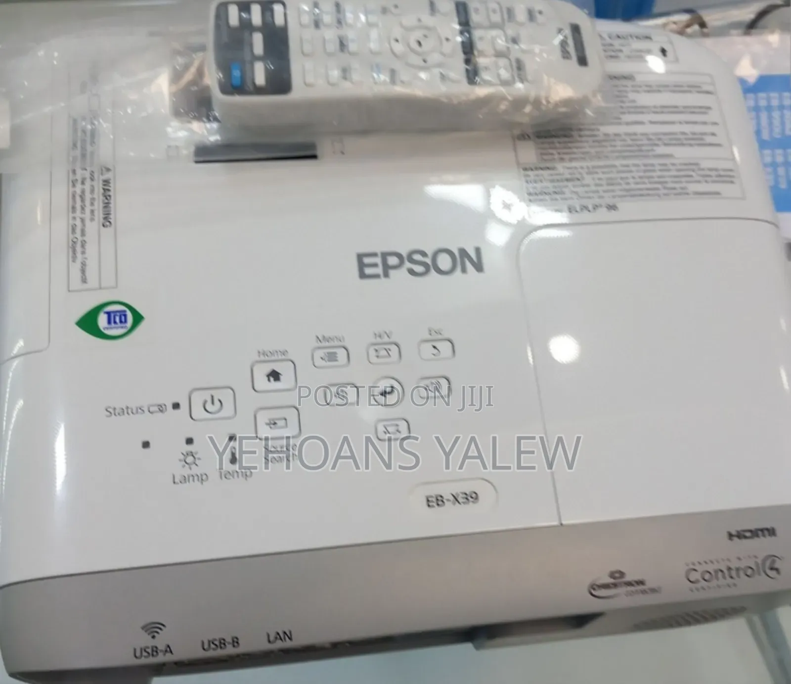Brand New Epson Projector With Manual Model Name: Eb-X39 Hardware