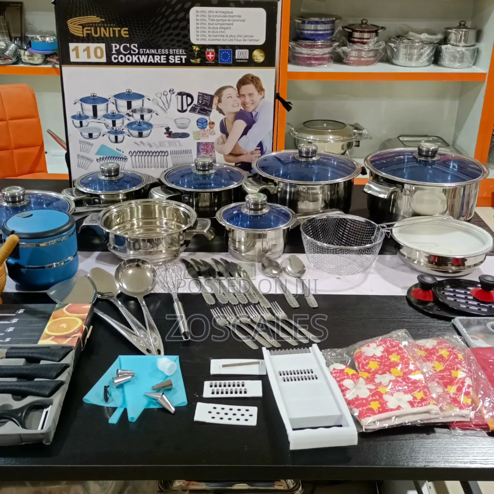 110pcs Stainless Steel Cookware Set