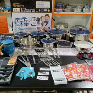 110pcs Stainless Steel Cookware Set