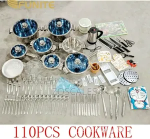 110pcs Stainless Steel Cookware Set