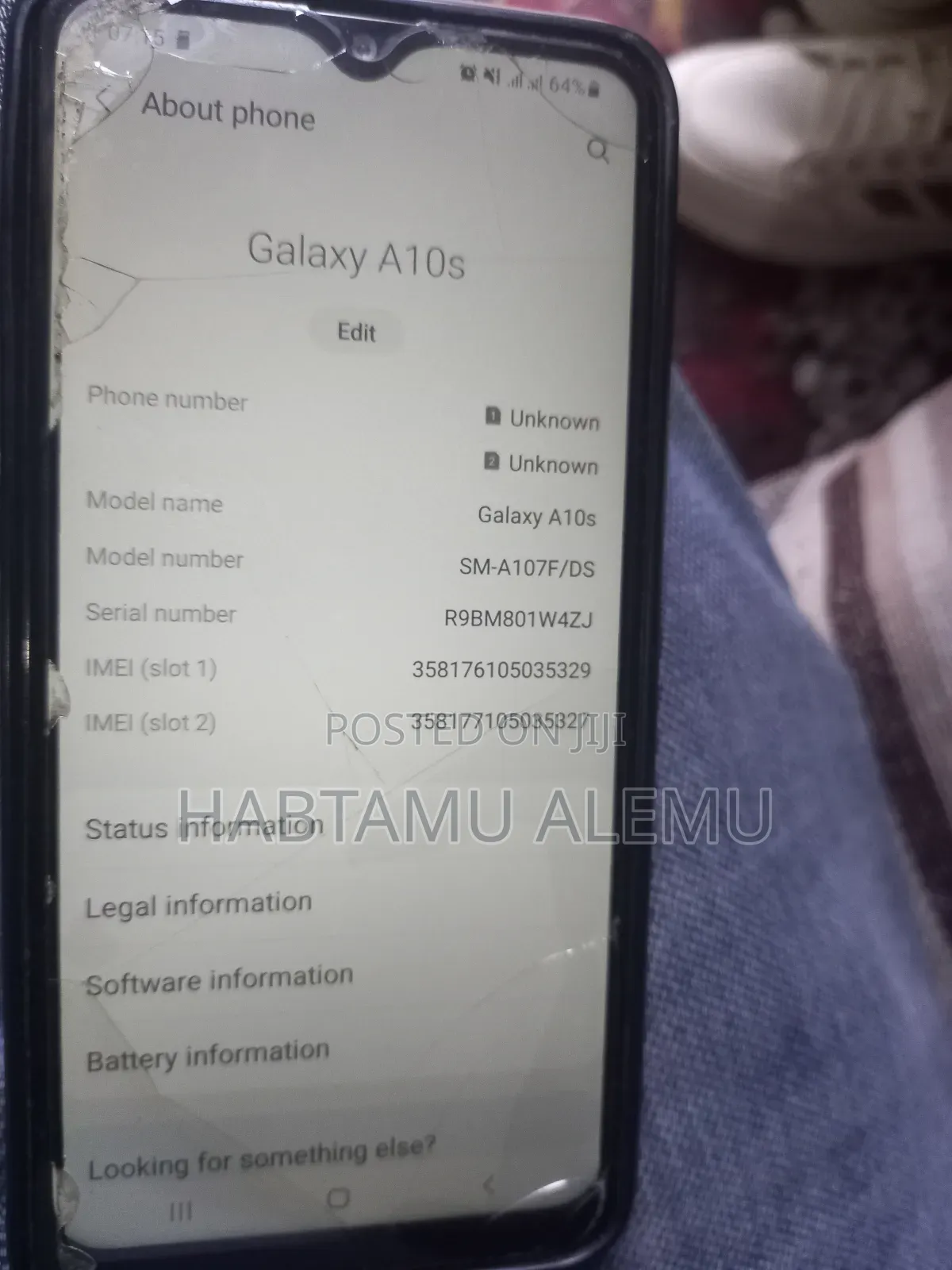 Samsung Galaxy A10s 32 GB Black