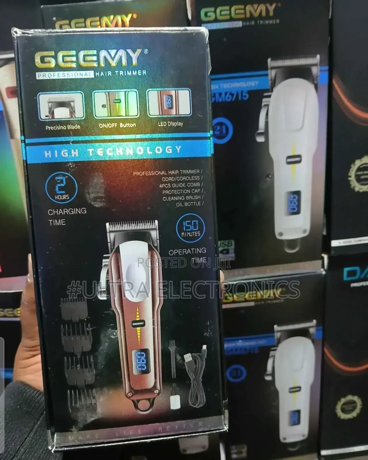 Geemy Gm-6715 Professional Rechargeable Hair Trimmer.