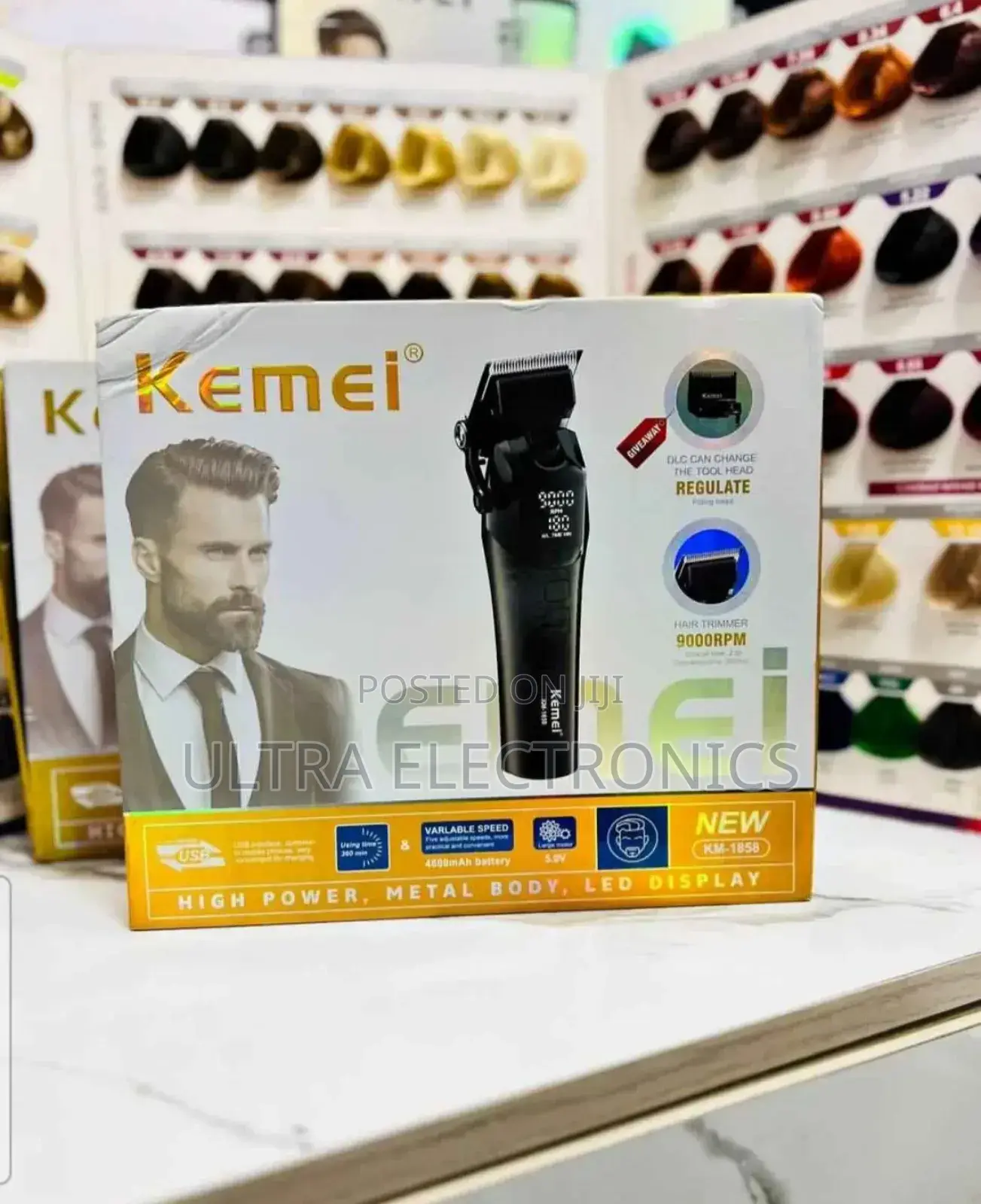 የፀጉር ማሽን Kemei Km-1858 Professional Rechargeable Hair Clipper. Key