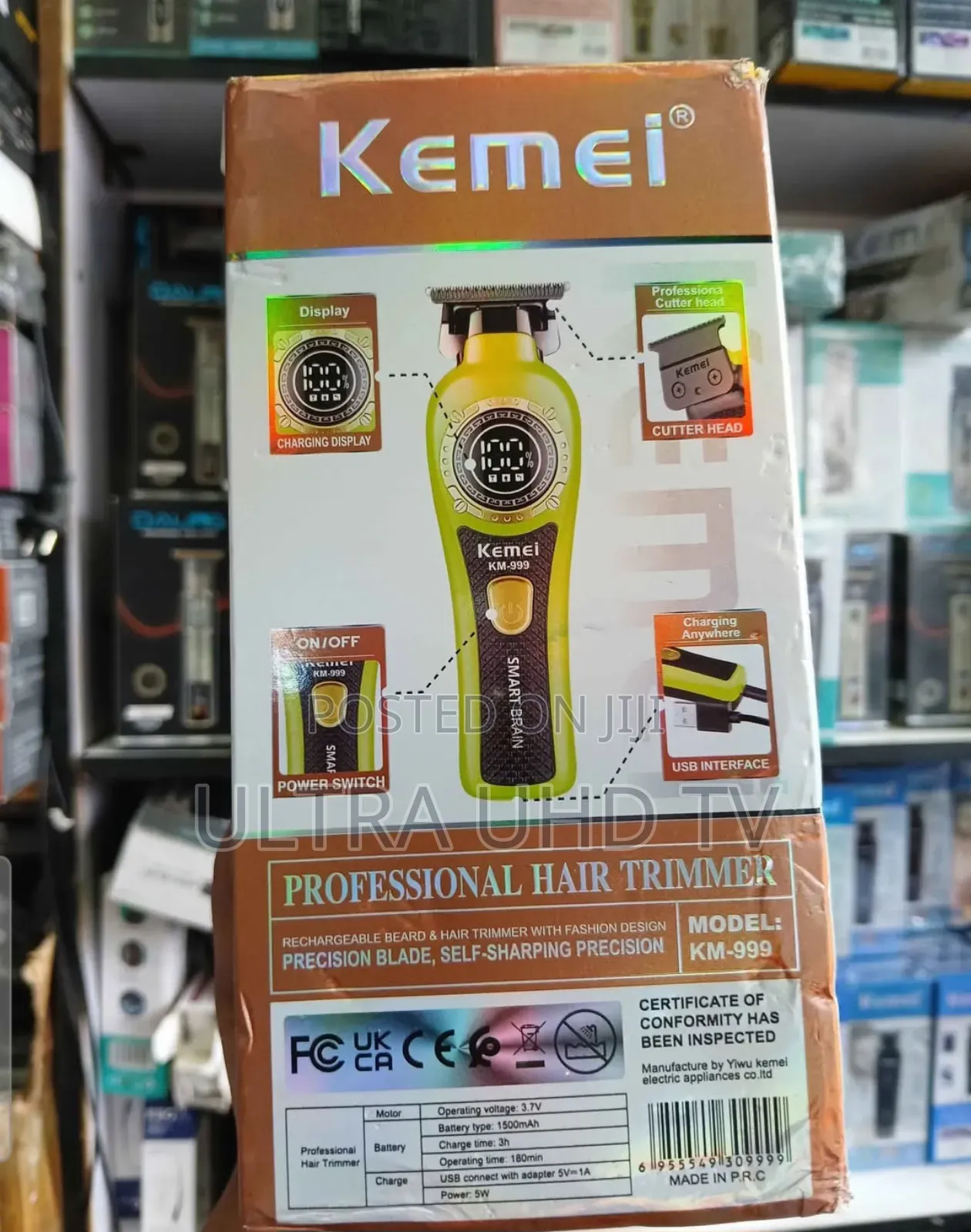 Kemei Km-999 Rechargeable Beard and Hair Trimmer.