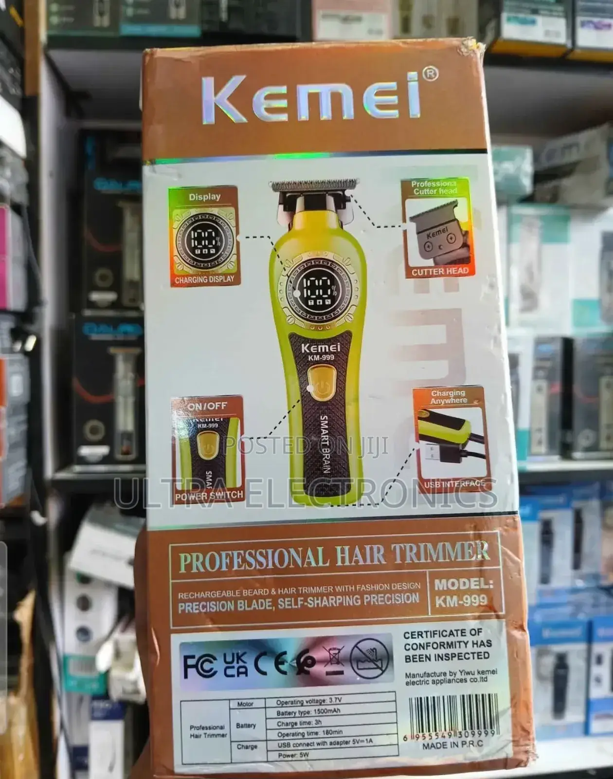 Kemei Km-999 Rechargeable Beard and Hair Trimmer.