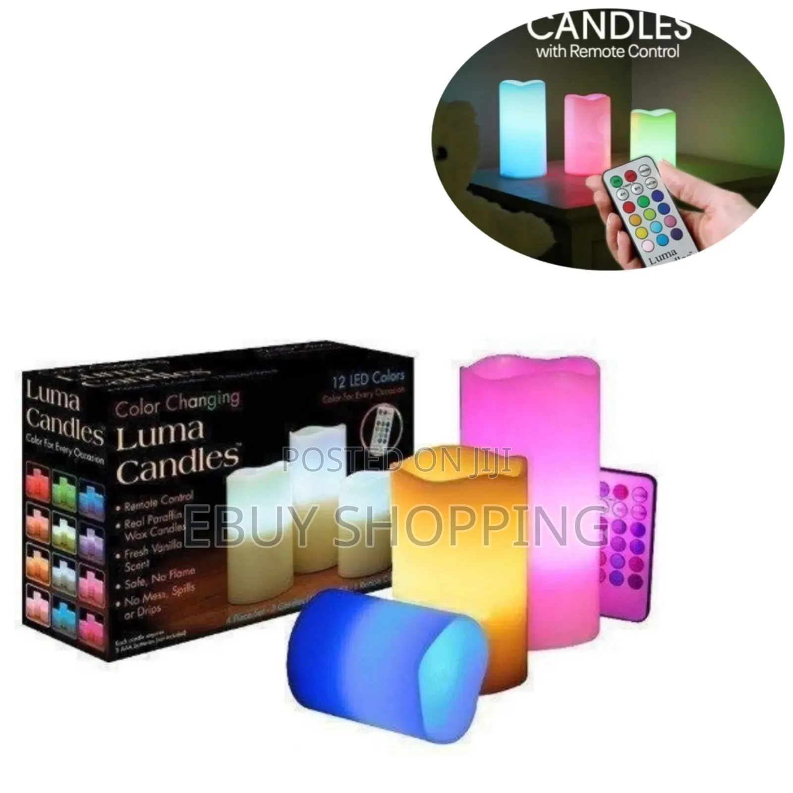 Color Changing Set Of 3 Luma Candles