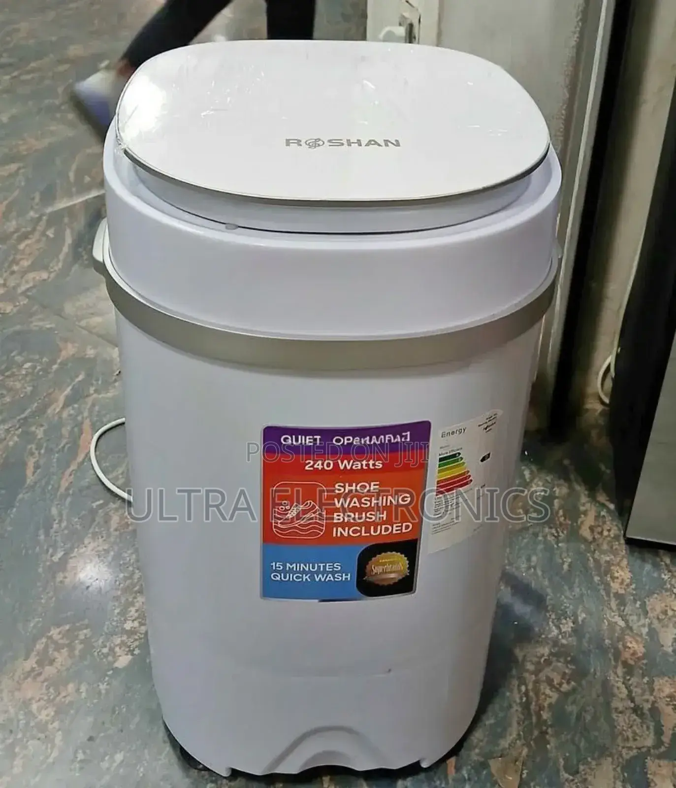 የጫማ ማጠቢያ Roshan Sf831w Single-Tub Portable Washing Machine,