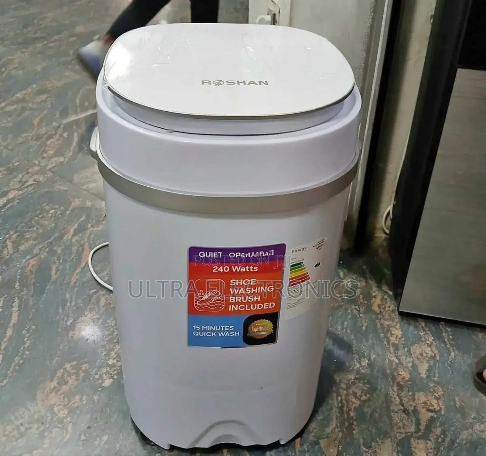 የጫማ ማጠቢያ Roshan Sf831w Single-Tub Portable Washing Machine,