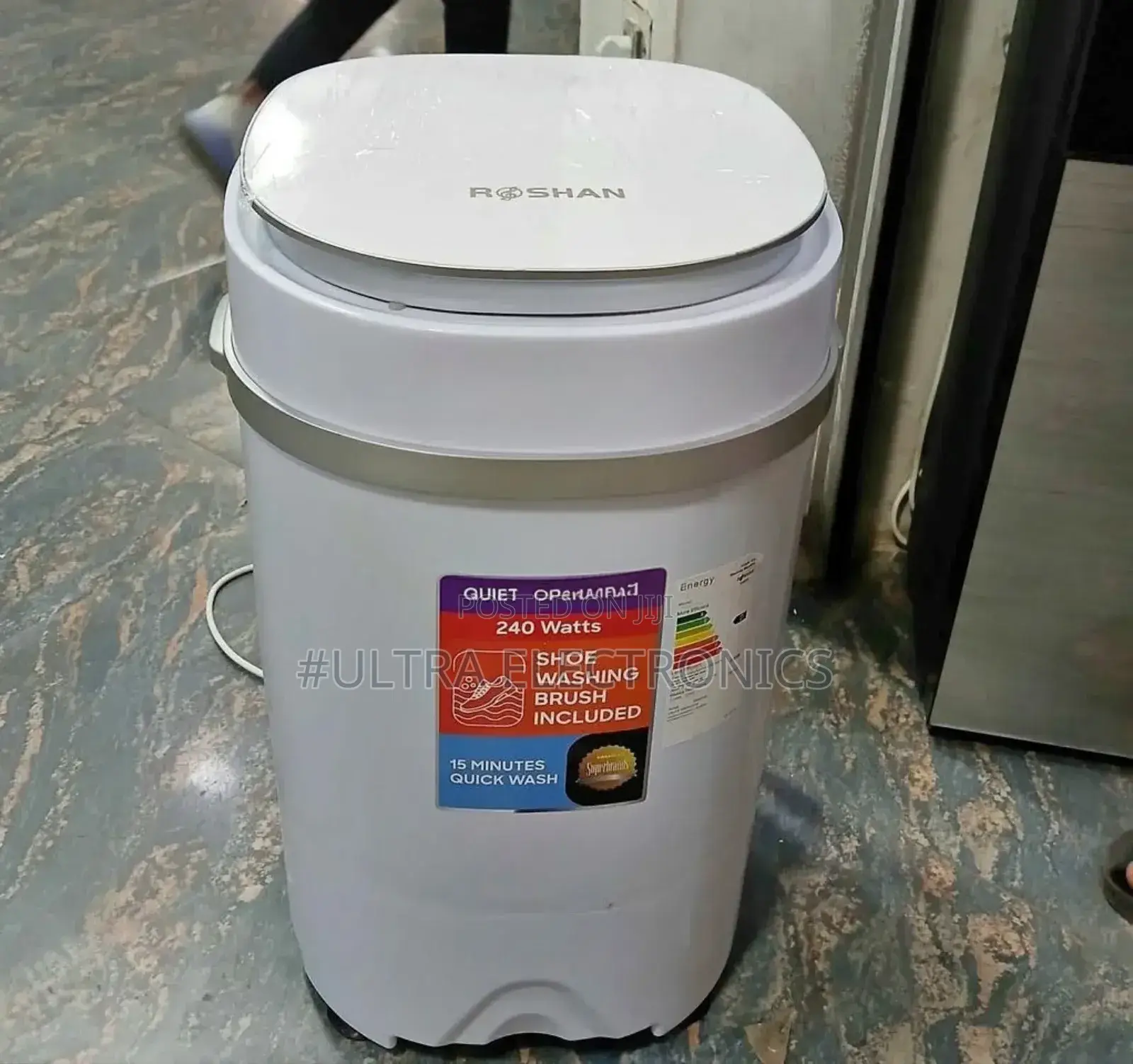 የጫማ ማጠቢያ Roshan Sf831w Single-Tub Portable Washing Machine,