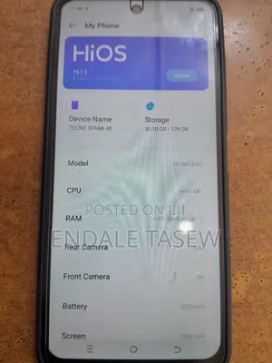 New Tecno Spark 40 128 GB Silver