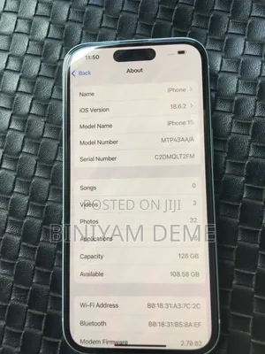 New Apple iPhone 15 128 GB White