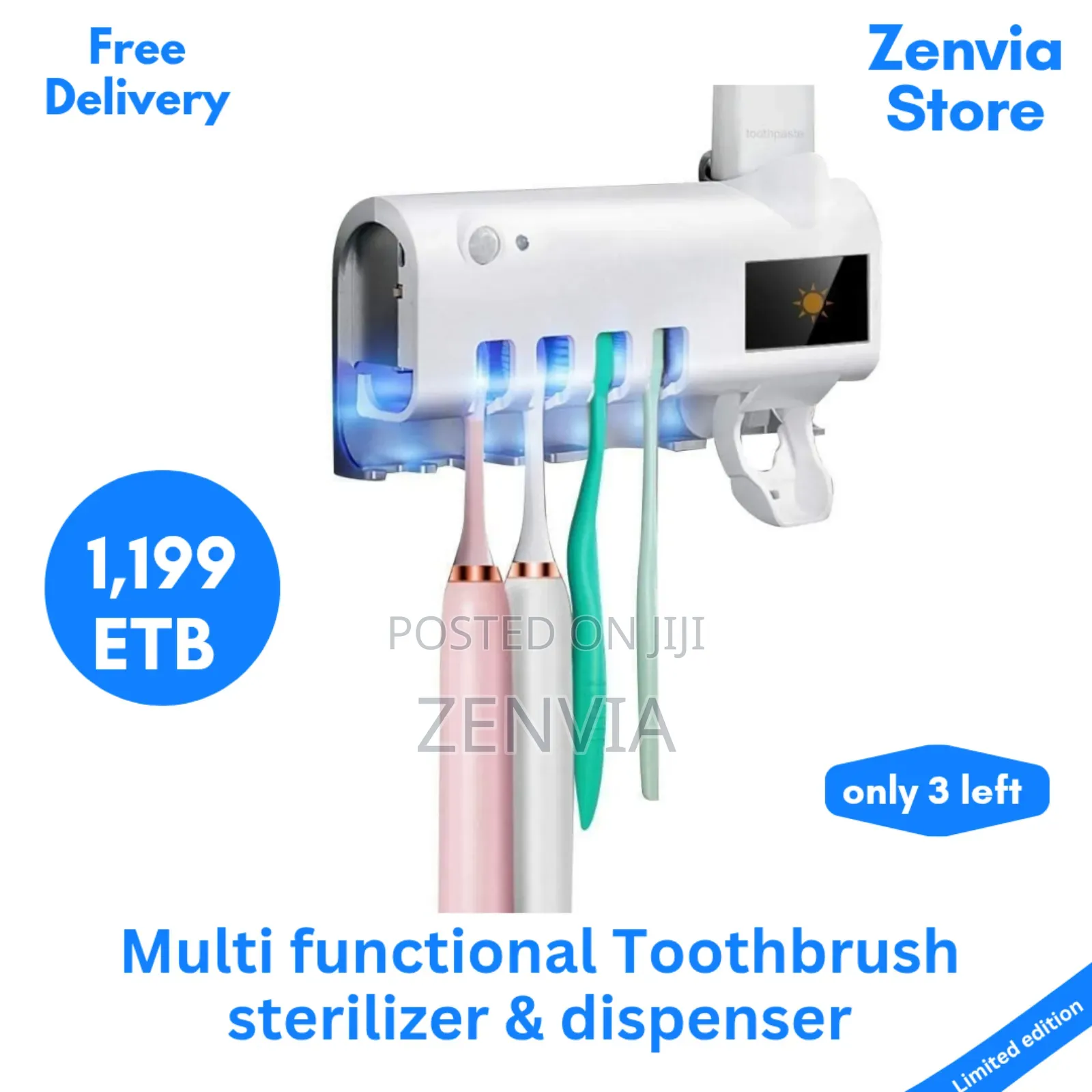 Multi Functional Toothbrush Sterilizer Dispenser / Free Delivery/