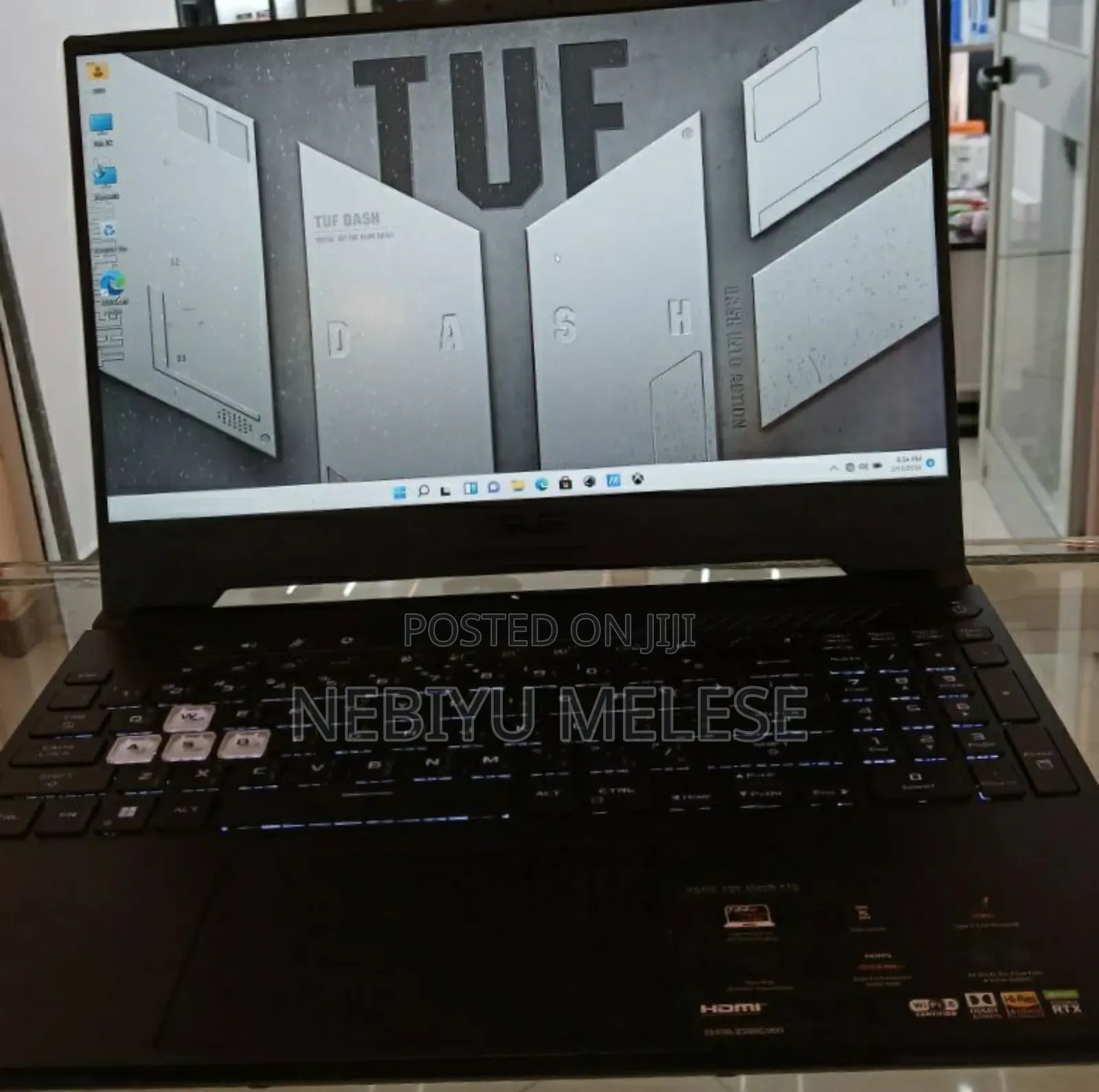 New Laptop Asus TUF Dash F15 16GB Intel Core I7 SSD 512GB