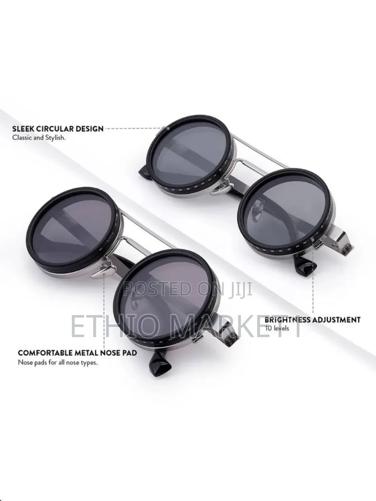 Adjustable Lens Eyeglass Round Vintage Design With High-Quality Frame