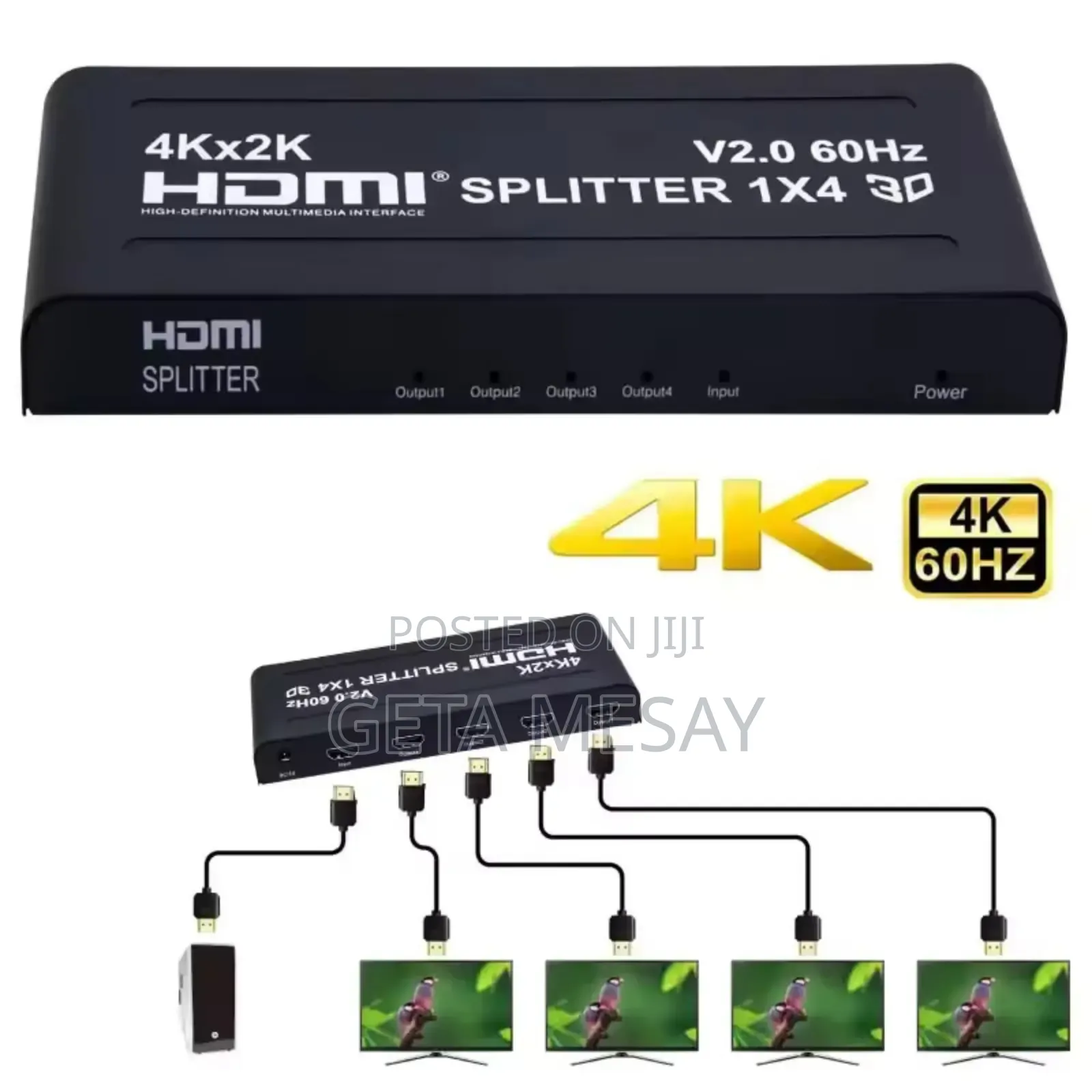 Hdmi Splitter 1-in 4-Out Signal Distribution Amplifier