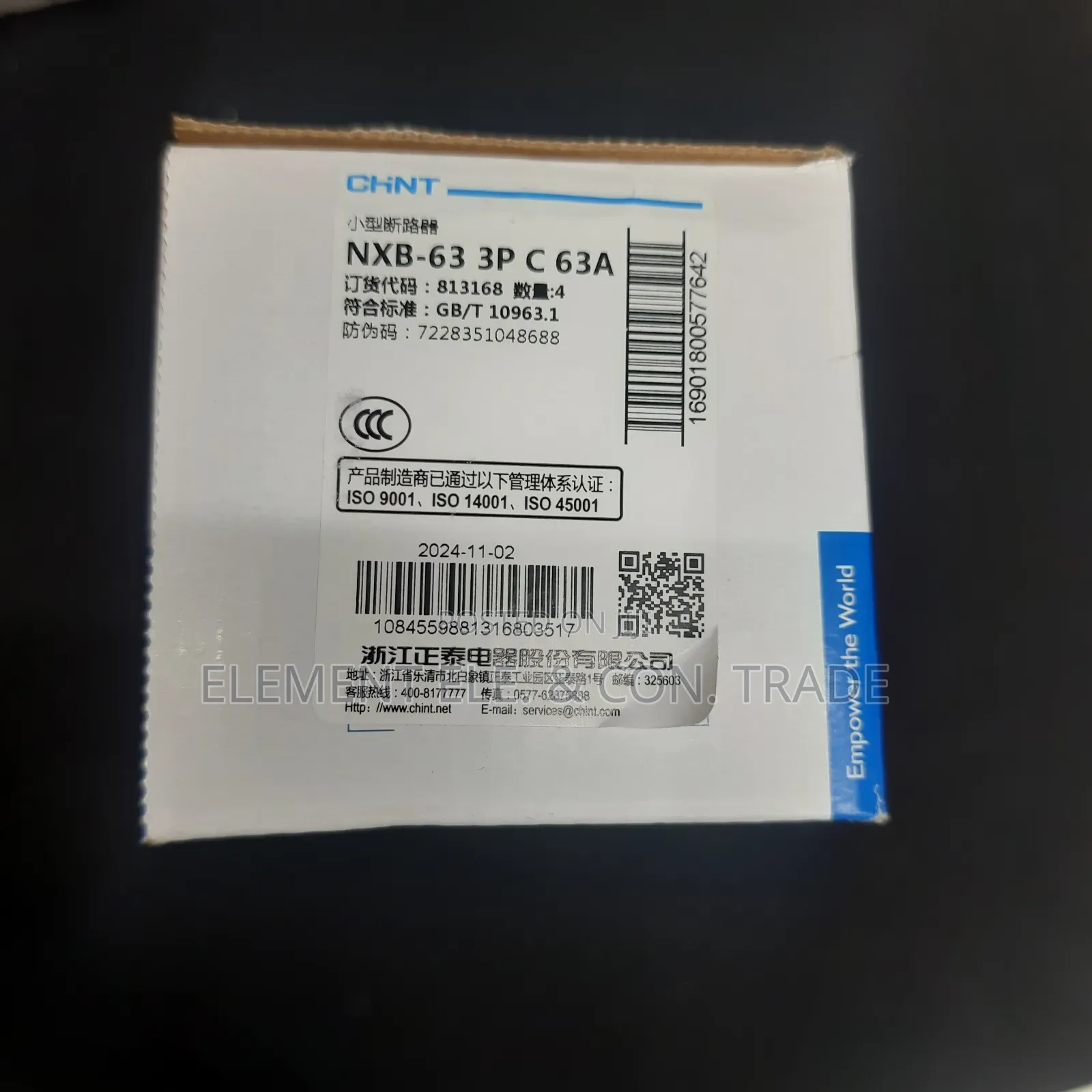 Chint Breaker 3p 63a