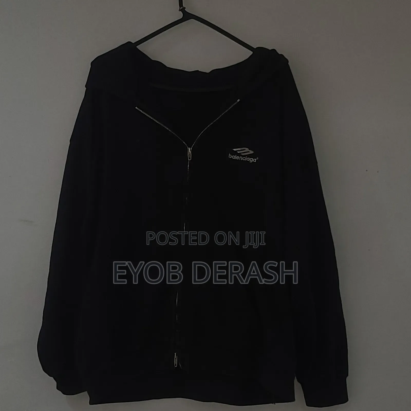 Original Balenciaga 3b Double Zipper Oversized Hoodie