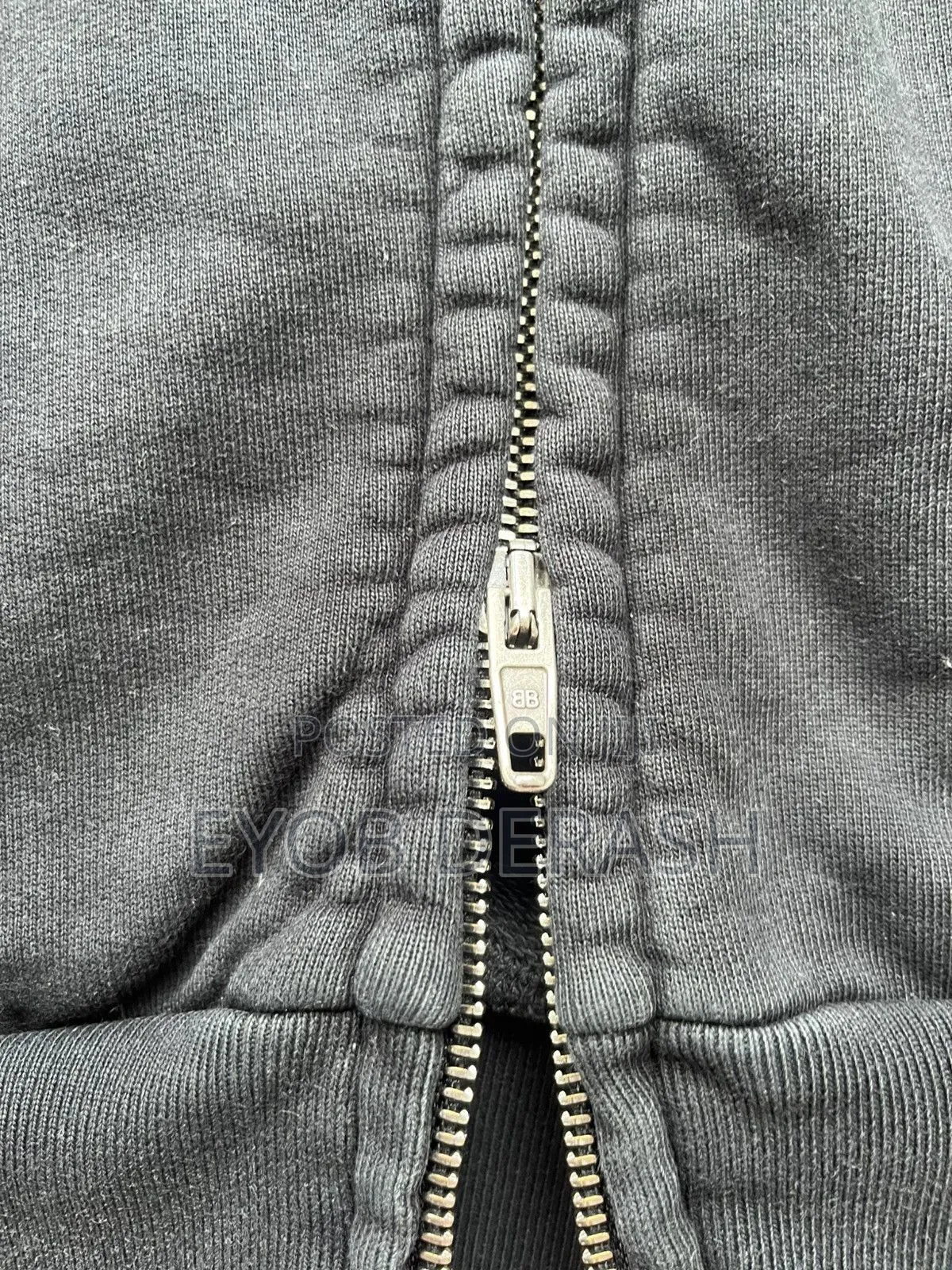 Original Balenciaga 3b Double Zipper Oversized Hoodie