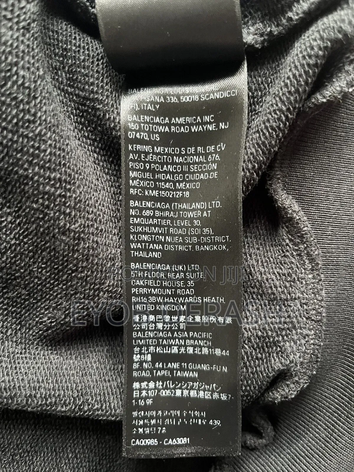 Original Balenciaga 3b Double Zipper Oversized Hoodie