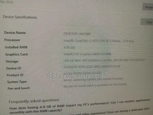 Desktop Computer Dell OptiPlex 3020 4GB Intel Core i3 HDD 640GB