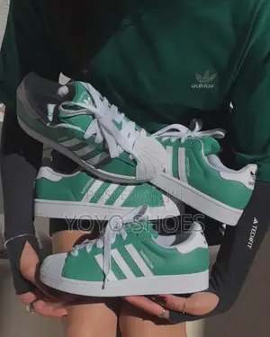 Adidas Super Star Ll Green/White Fashion Sneaker