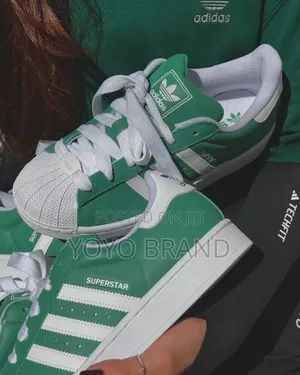 Adidas Super Star Ll Green/White Fashion Sneaker